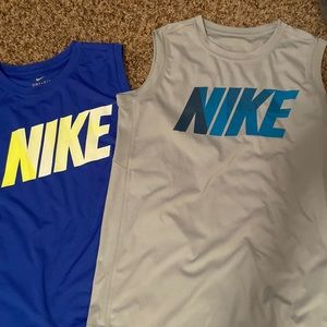 two nike tanks